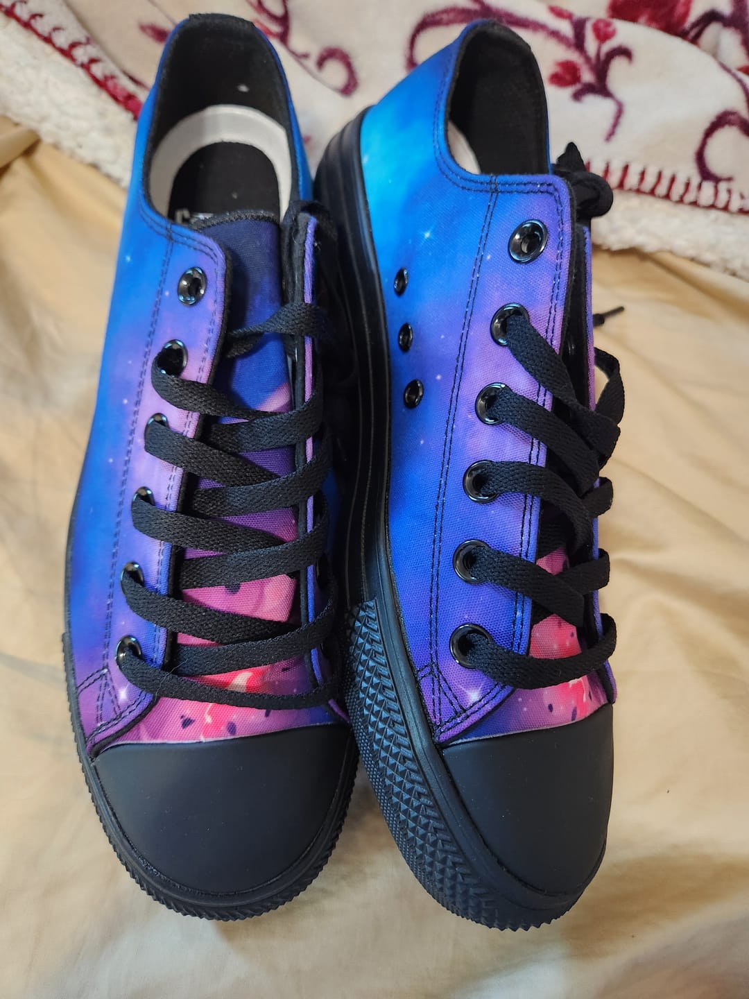 Customer photo review of Galaxy Low Tops ( Black or White Sole )  2 For 1