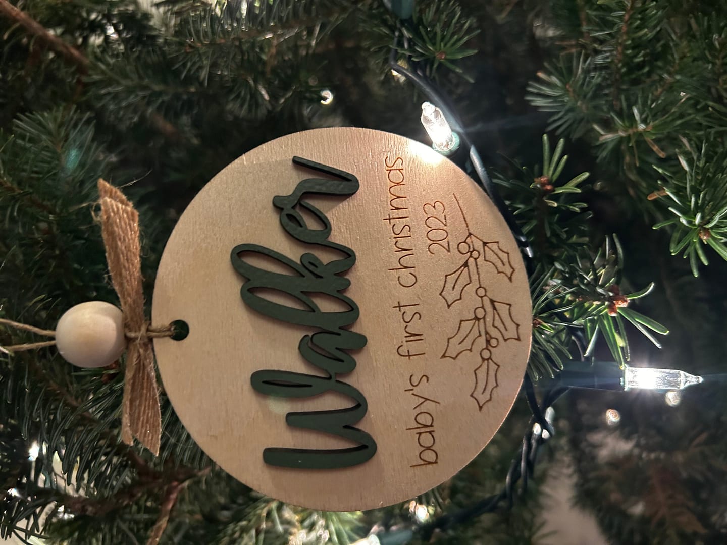 Customer photo review of Baby's First Christmas Ornament 2025