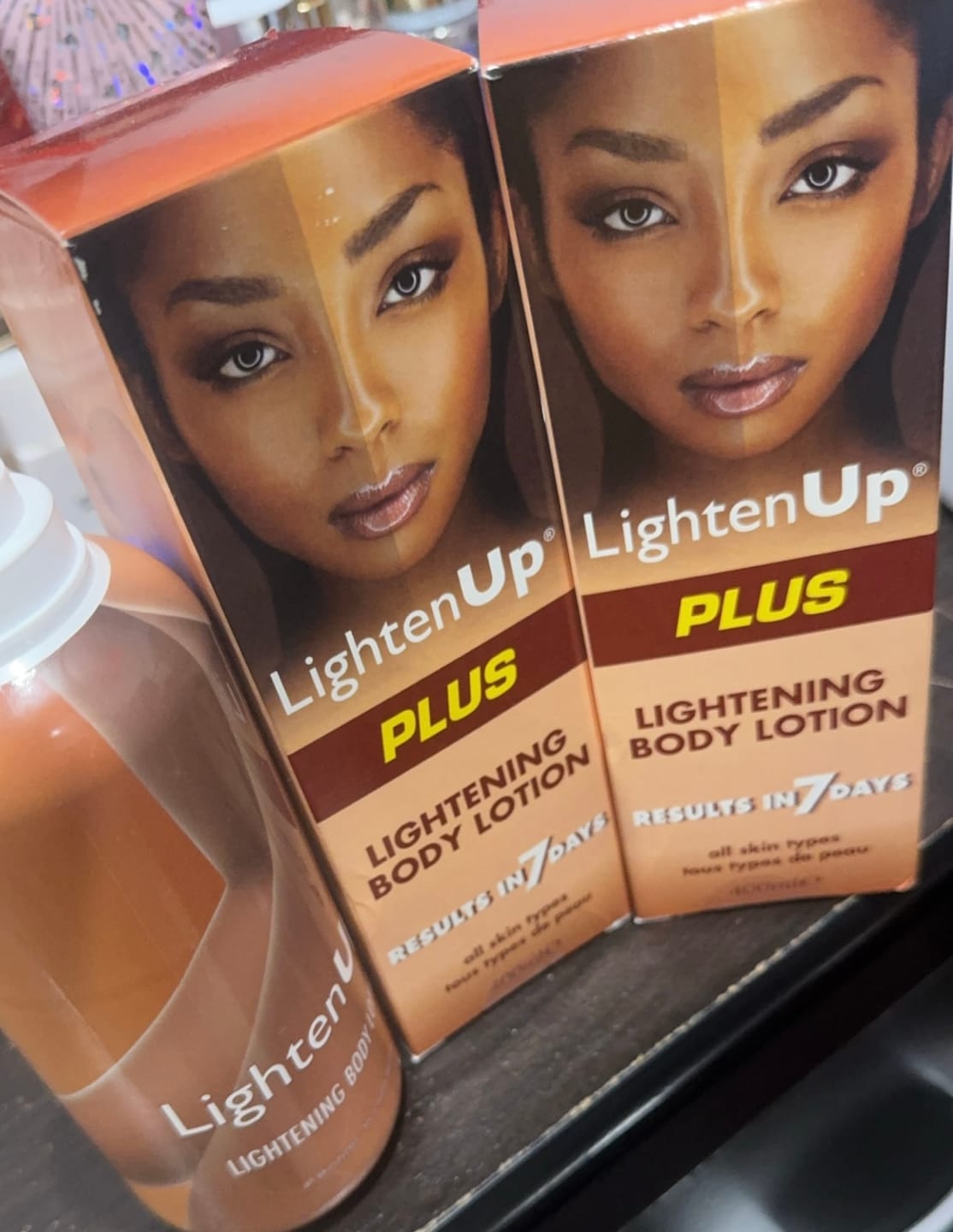Customer photo review of LightenUp PLUS Lightening Body Lotion 400 ML