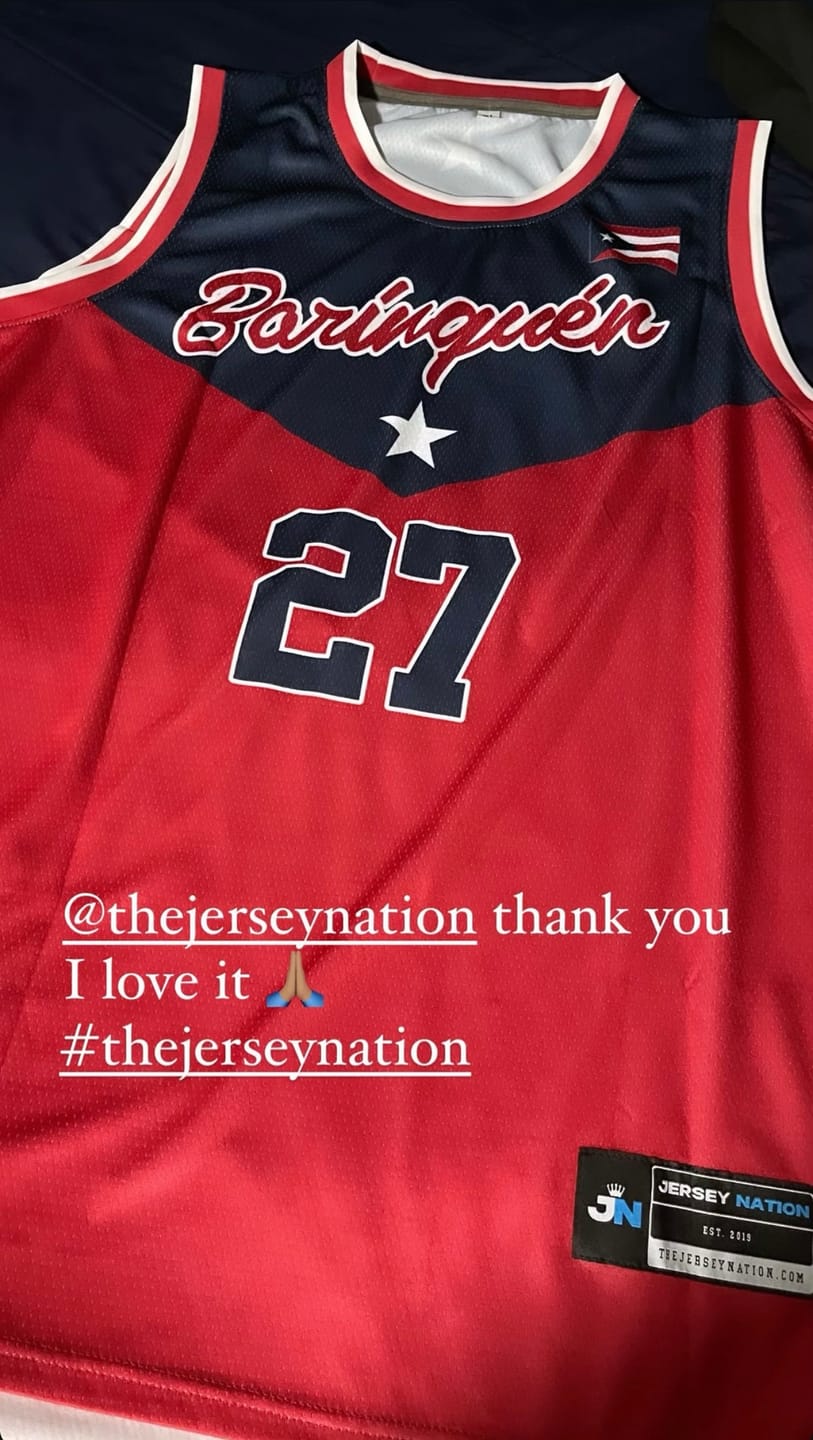 Customer photo review of Puerto Rico Custom Basketball Jersey