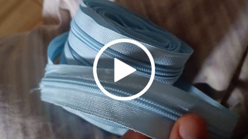 Customer video review of ZIPER Nº6 POLIESTER COR AZUL BEBE10 METROS