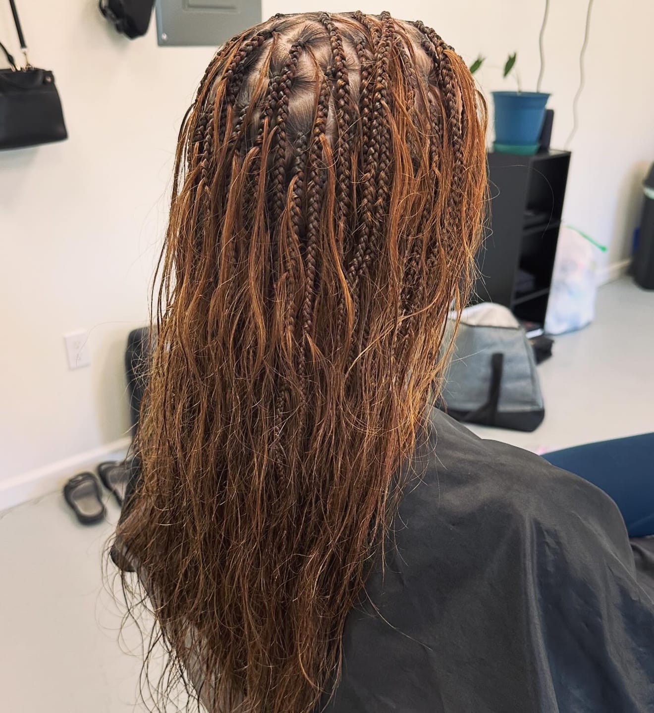 Customer photo review of #30 Light Brown Body Wave Bulk Human Braiding Hair