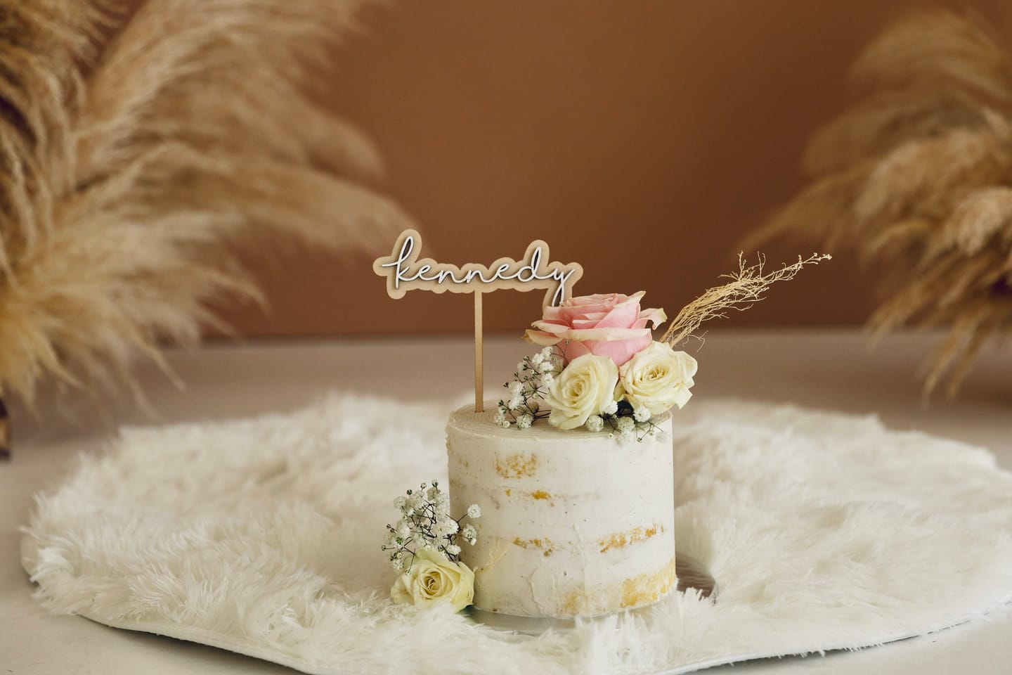 Customer photo review of Name Cake Topper