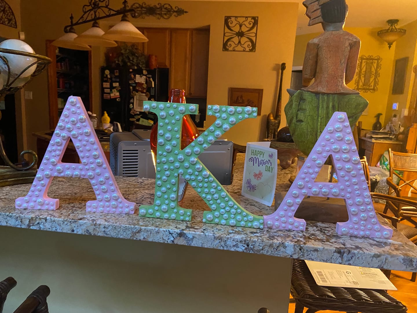 Customer photo review of Unfinished Wood Bold Kappa Shape - Craft - up to 36" DIY