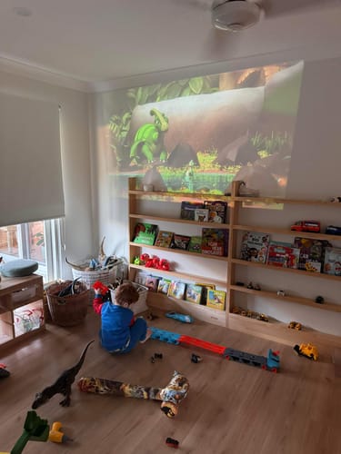 Customer photo review of MovieHub™ Ultra HD Projector + FREE Projector Screen