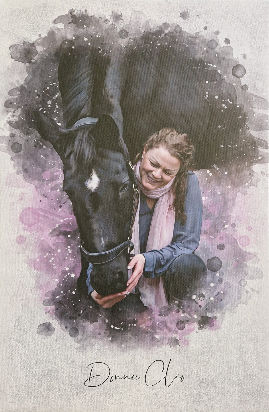 Customer photo review of Dein Pferd als Aquarell-Portrait | Geschenk für Pferdeliebhaber