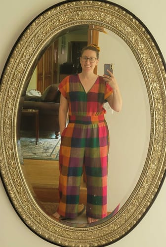 Customer photo review of MARIE CINCH JUMPER | MULTI CHEX