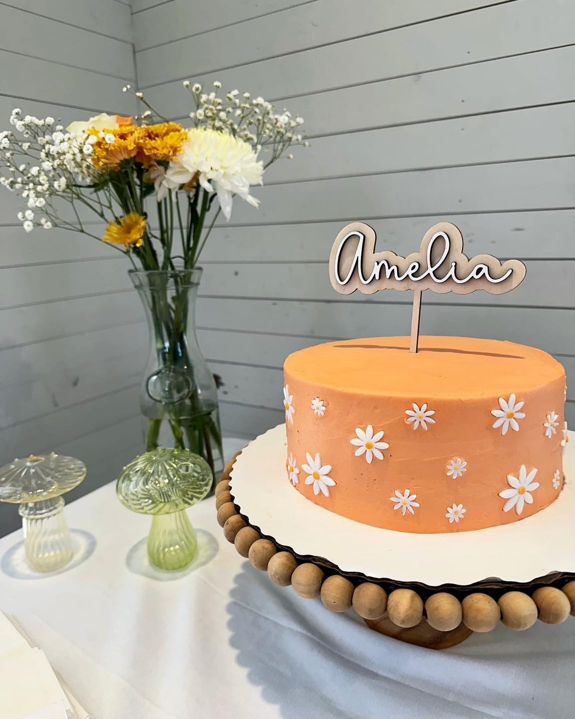 Customer photo review of Name Cake Topper