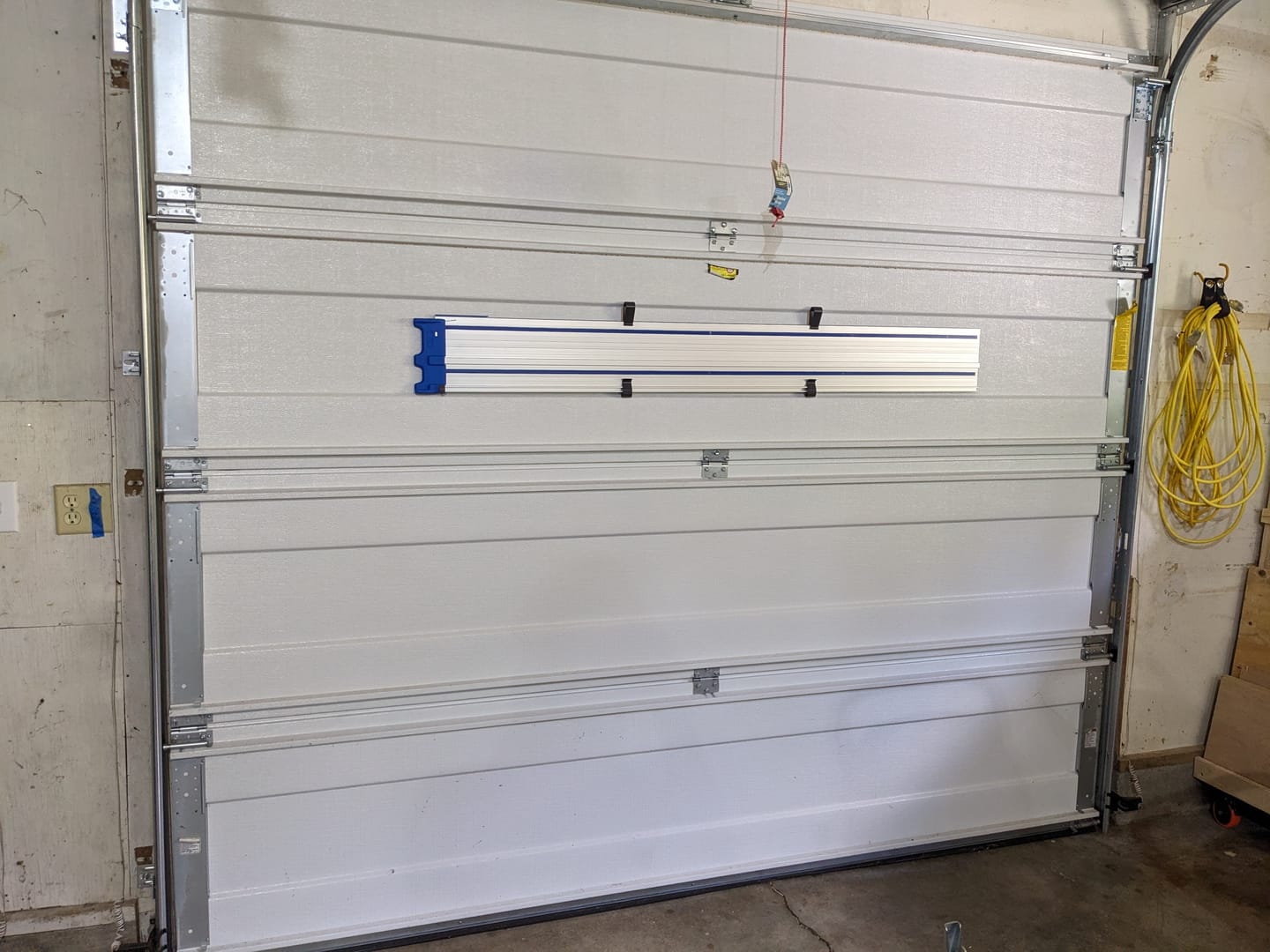 Customer photo review of Garage Door/Wall Mount Brackets for Track Saw Guide Rails