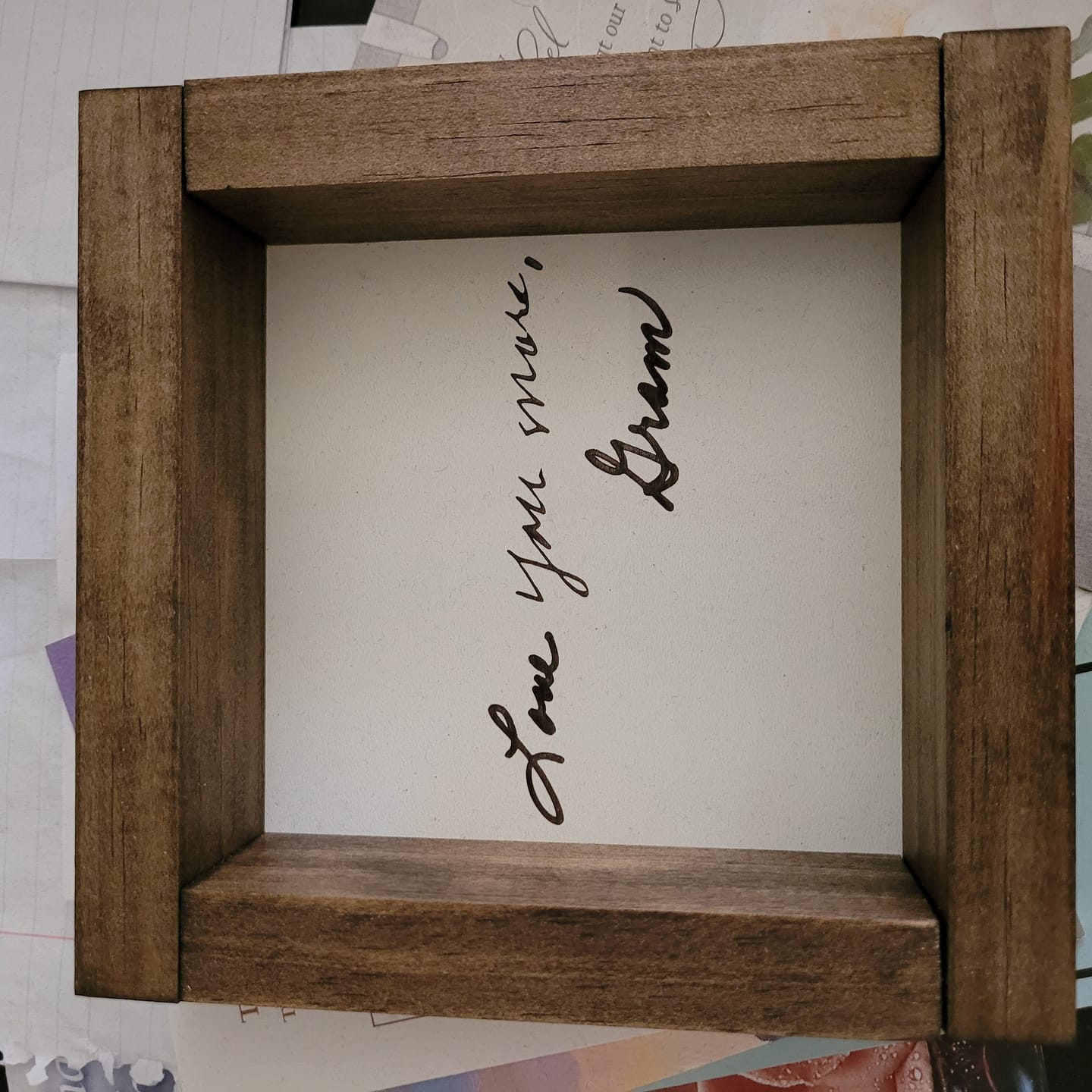 Customer photo review of Custom Handwriting Sign - Memorial Keepsake