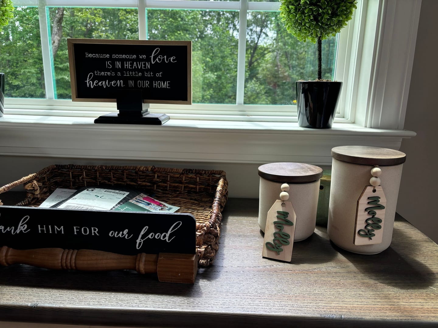 Customer photo review of Beaded Wooden Name Tag