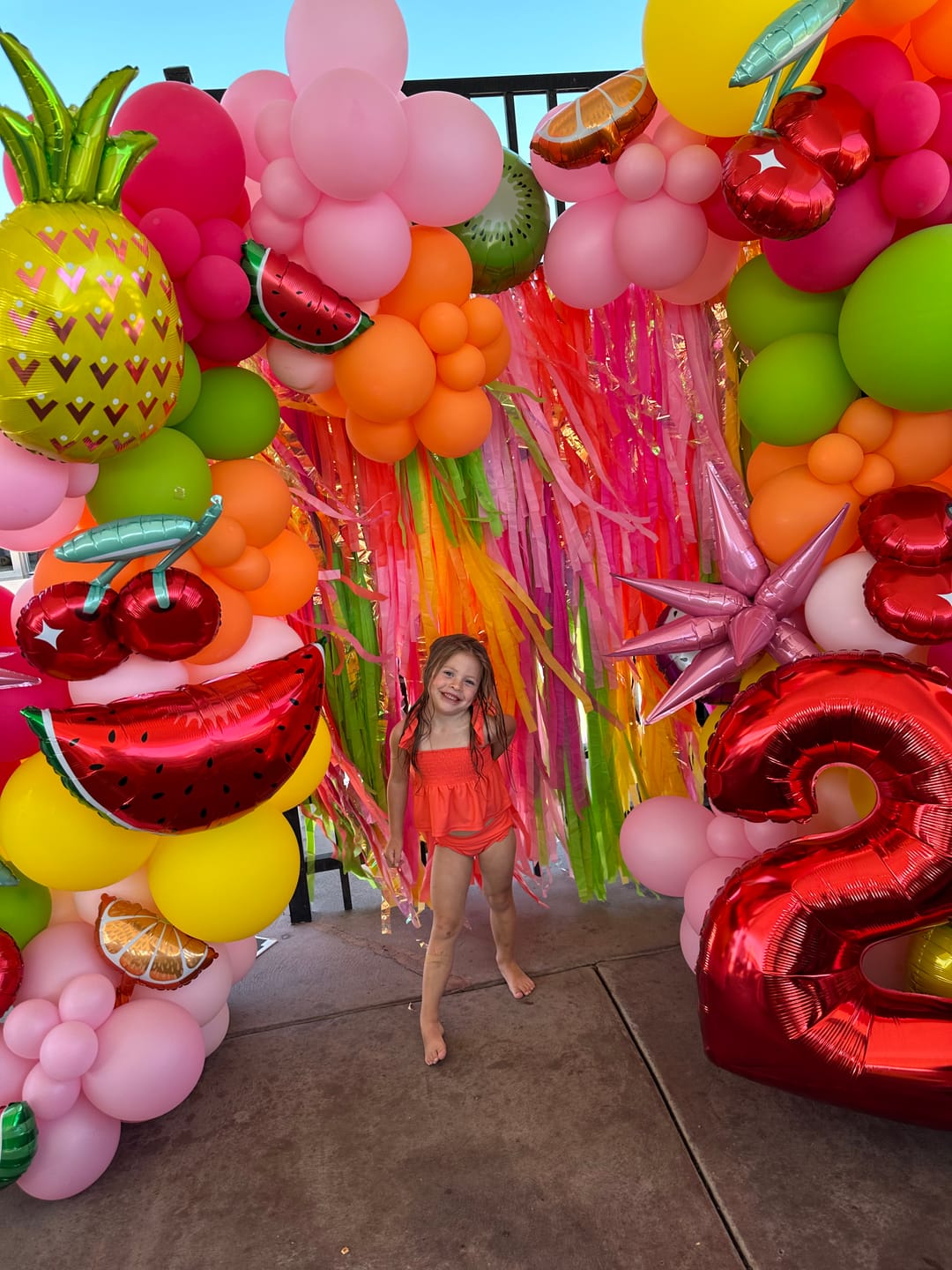 Customer photo review of Ready to Ship: Tutti Fruitti Backdrop
