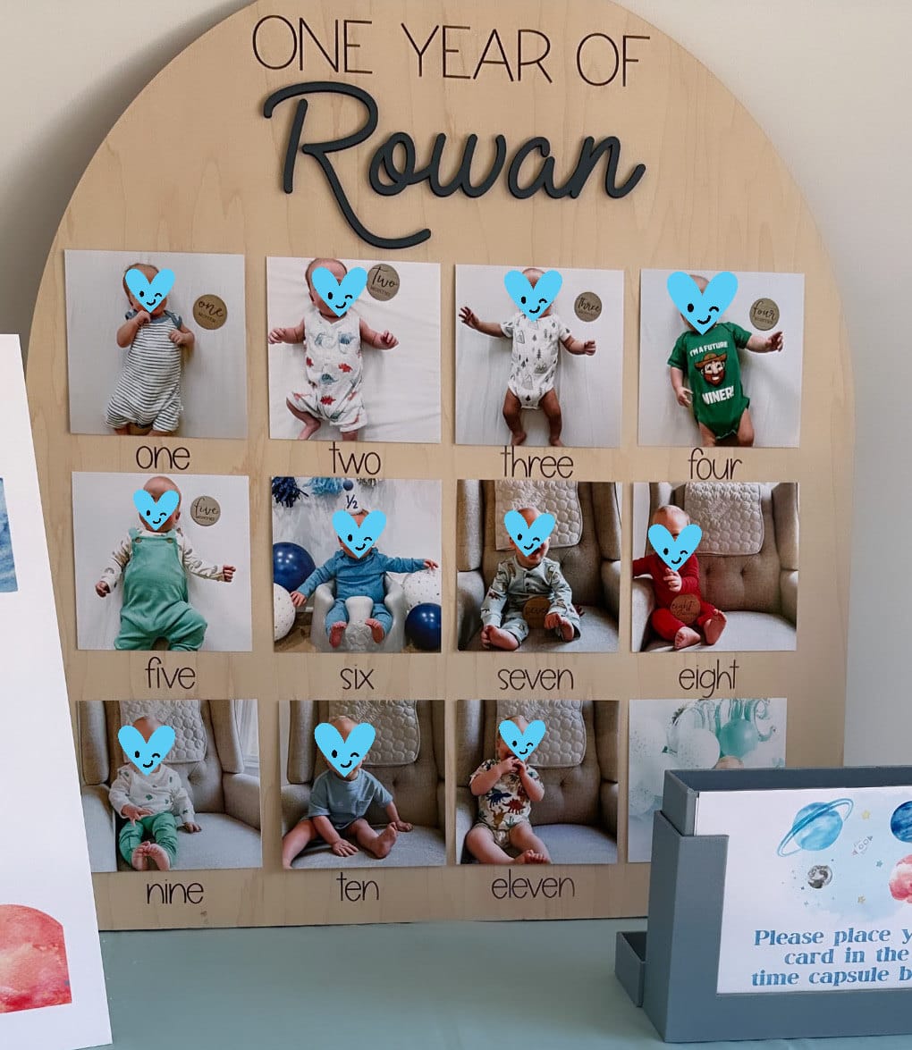 Customer photo review of One Year Of Photo Board