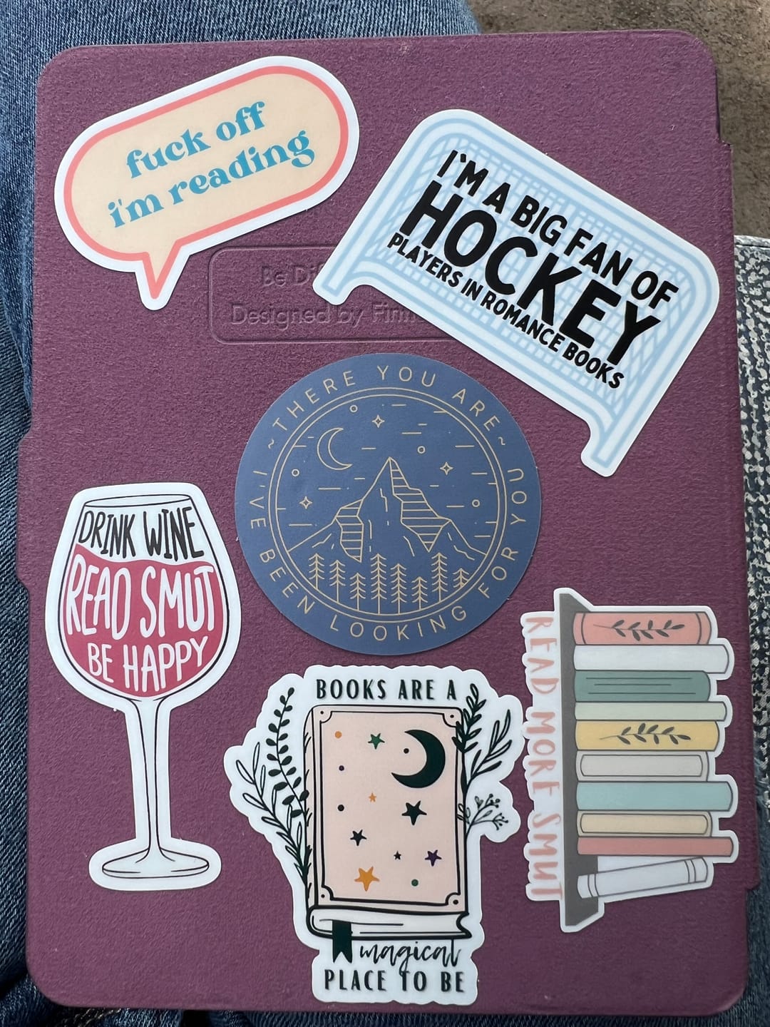 Customer photo review of books are a magical place to be sticker