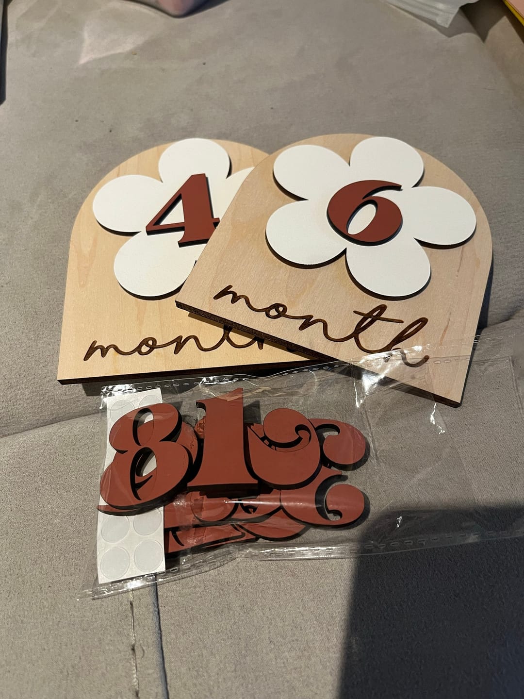 Customer photo review of Monthly Milestone - Boho Flower