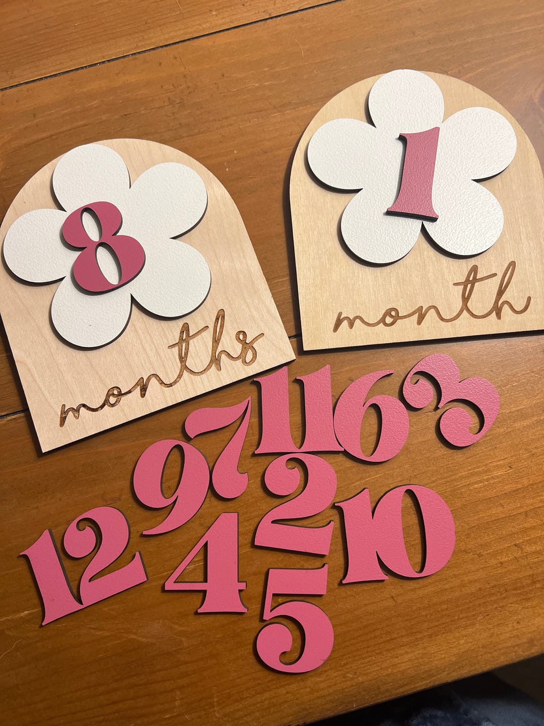 Customer photo review of Monthly Milestone - Boho Flower