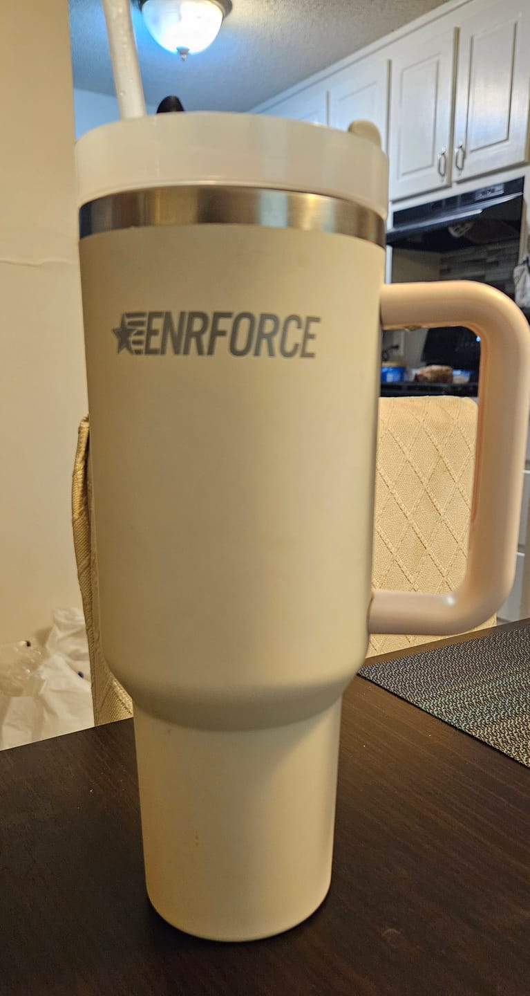 Customer photo review of 40 OZ Soft Matte Tumbler