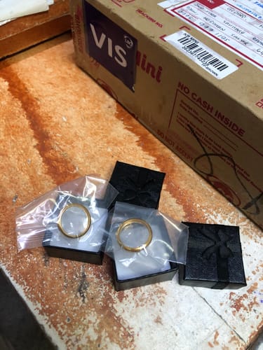 Customer photo review of Limerick Wedding Rings