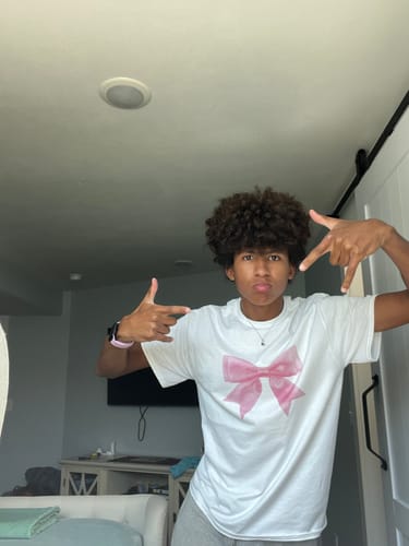 Customer photo review of 'Put a Bow On It' classic tee