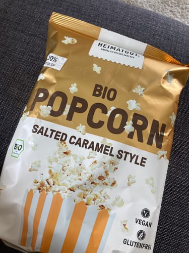Customer photo review of Bio Popcorn Salted Caramel Style