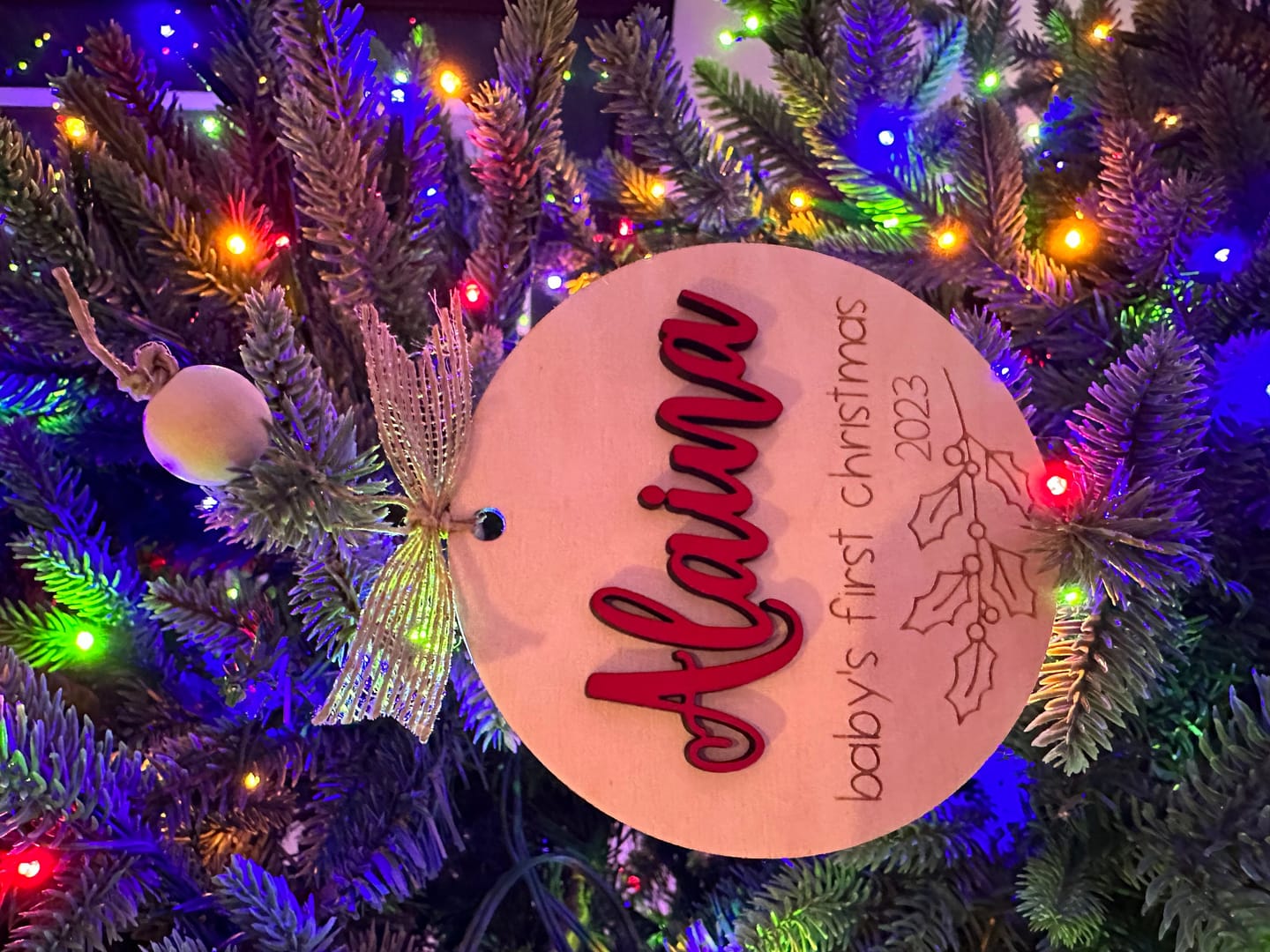 Customer photo review of Baby's First Christmas Ornament 2025