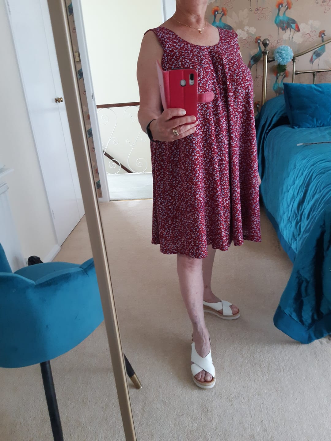 Customer photo review of All Over Blossoms Viscose Challis Fabric