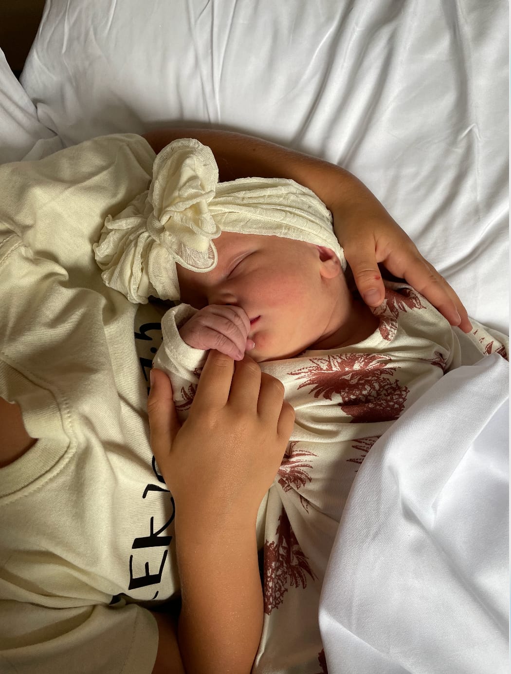 Customer photo review of Ruffled Headband- Ivory