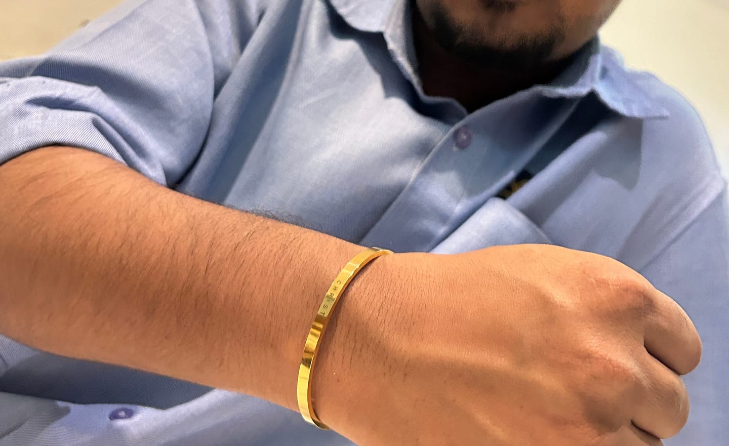 Customer photo review of Personalised Classic Bracelet