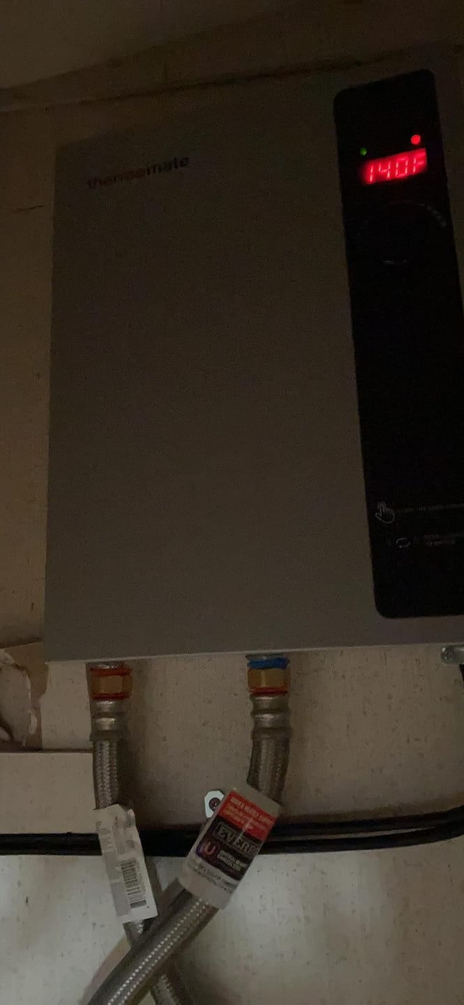 Customer photo review of Tankless Electric On Demand Instant Hot Water Heater - 240V | 18kW