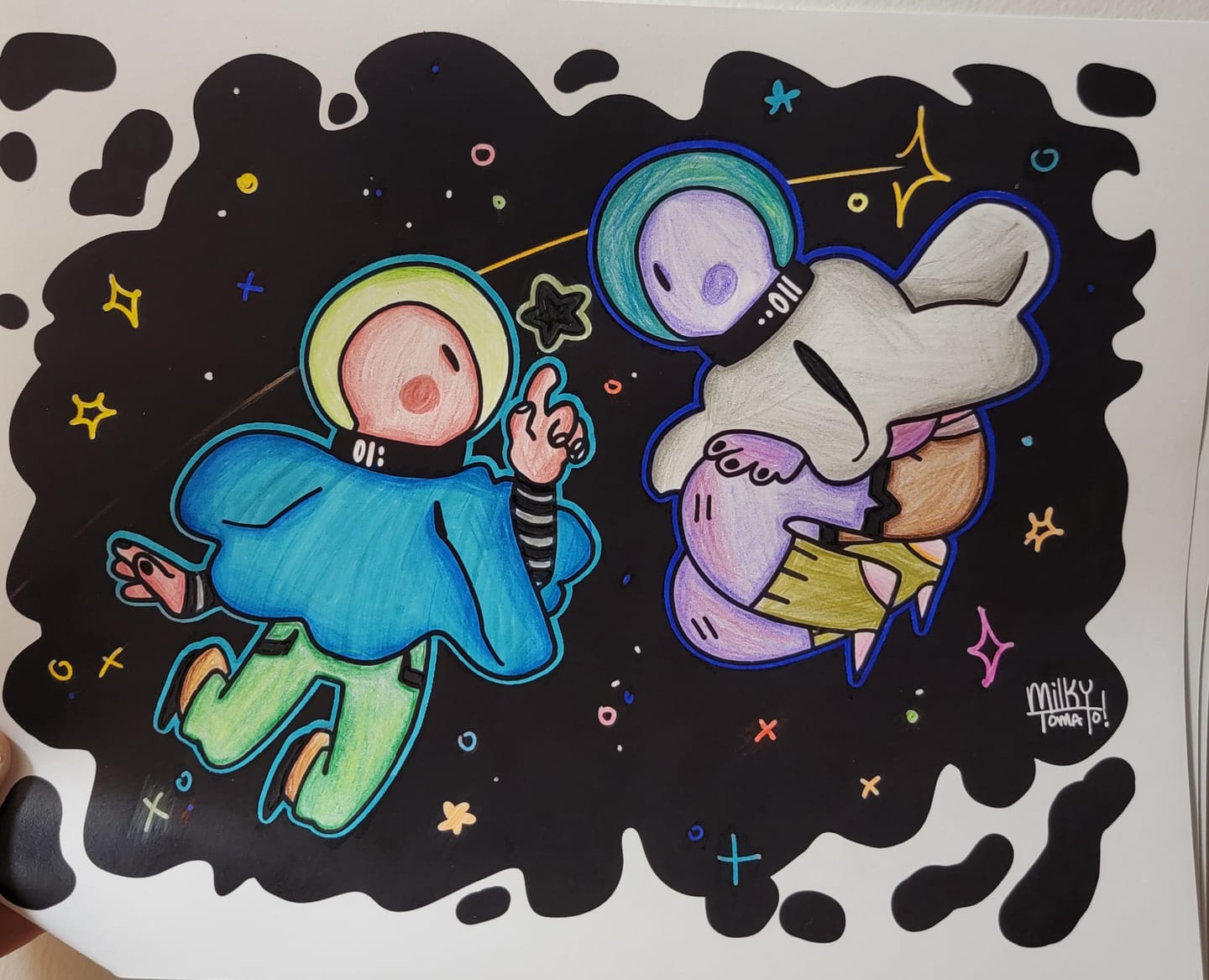 Customer photo review of Space Ghost Coloring Page PDF