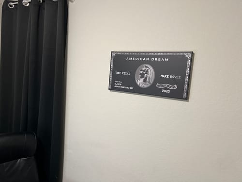 Customer photo review of "American Dream" Card