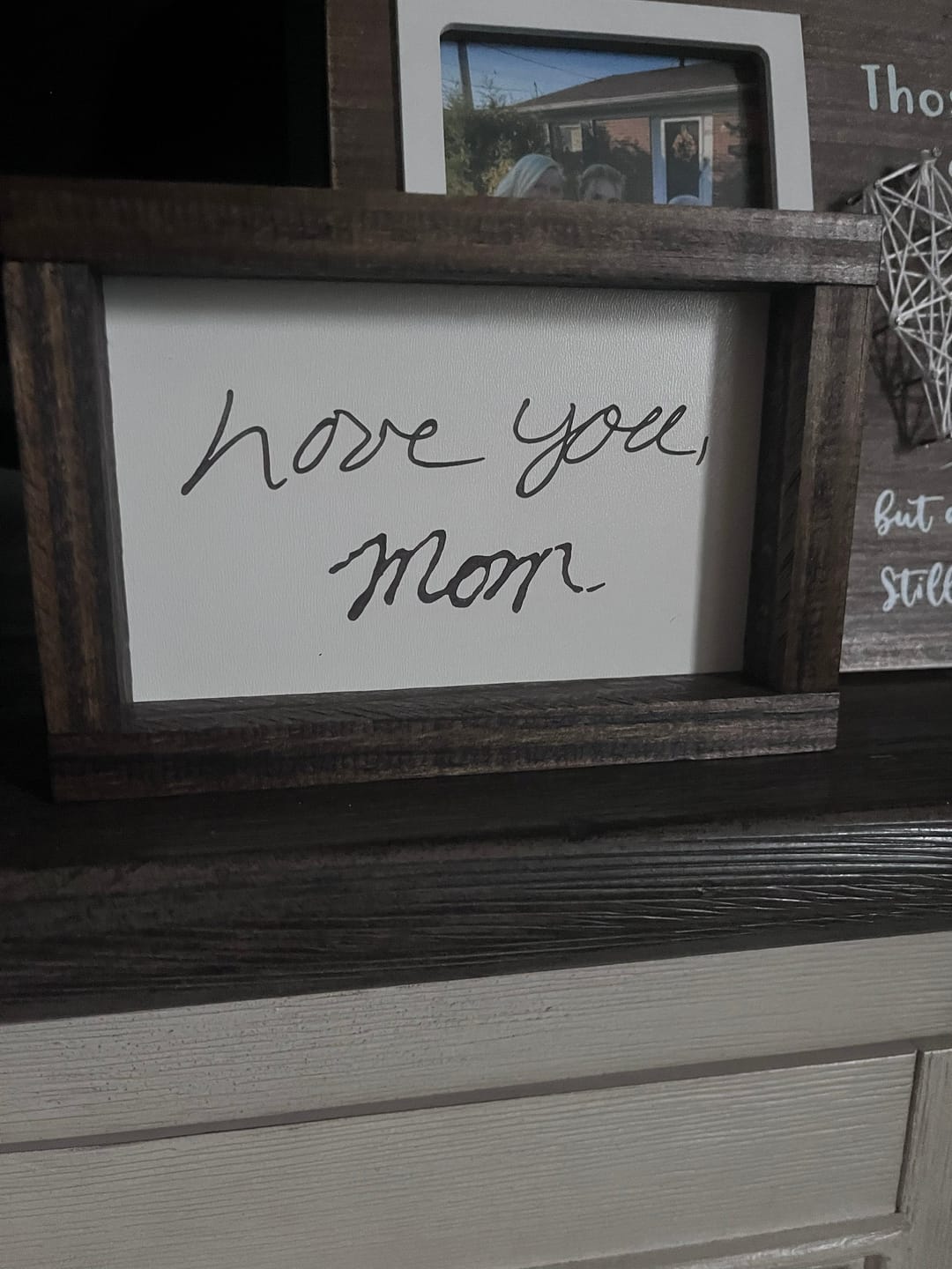 Customer photo review of Custom Handwriting Sign - Memorial Keepsake