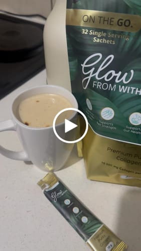 Customer video review of Glow From Within Collagen Single Servings