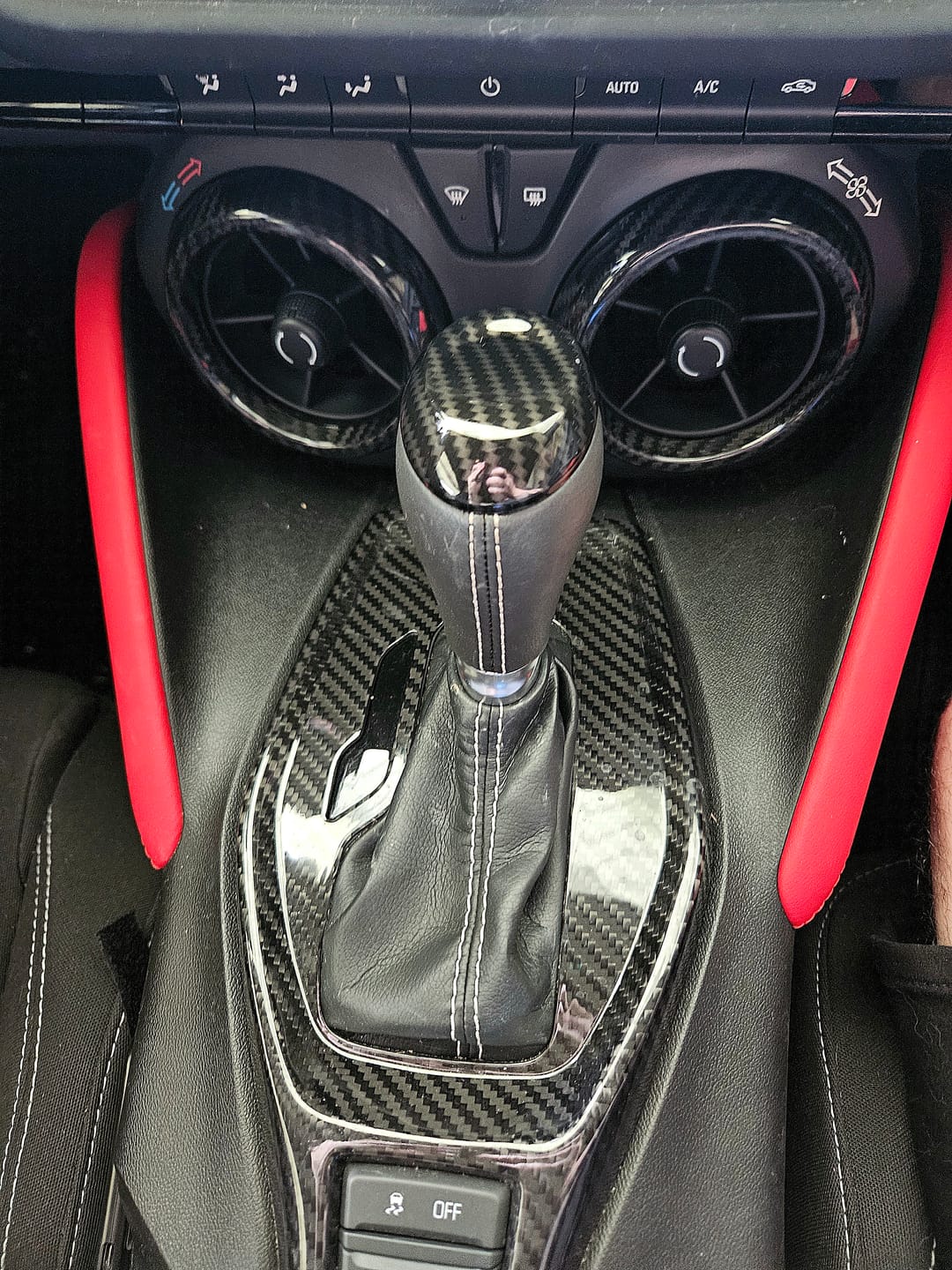 Customer photo review of 2016-2024 Camaro Carbon Fiber Center Console AC Vent Covers