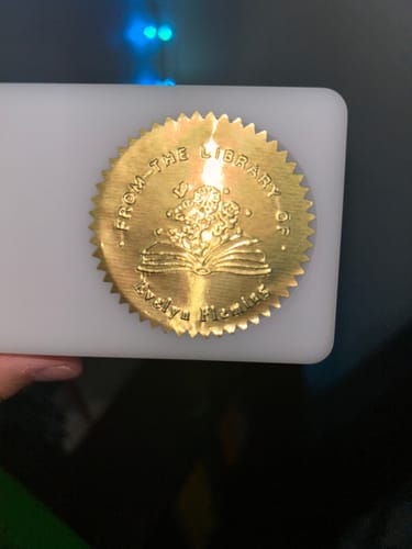 Customer photo review of Custom Book Embosser