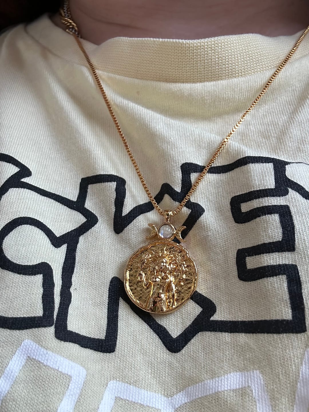 Customer photo review of Goddess Hecate Necklace