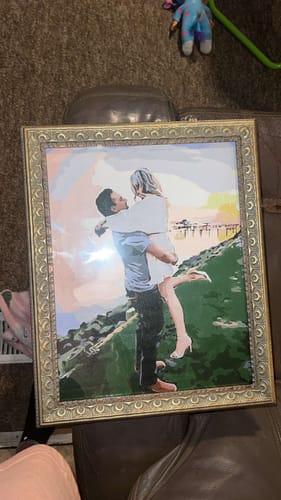 Customer photo review of Custom Paint By Numbers Kit - Upload Your Photo - Brush Set Included