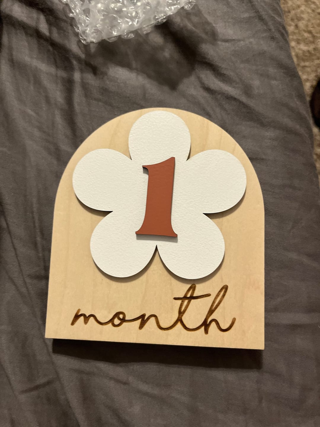 Customer photo review of Monthly Milestone - Boho Flower