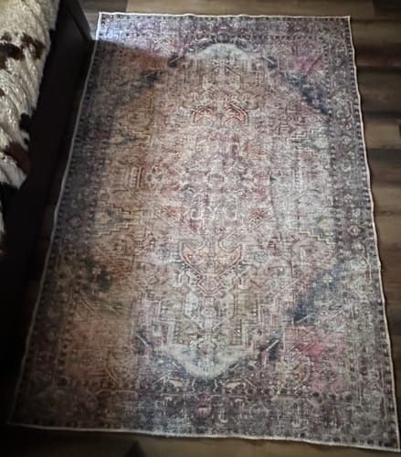 Customer photo review of Distressed Vintage Derya Area in Multicolor Rug