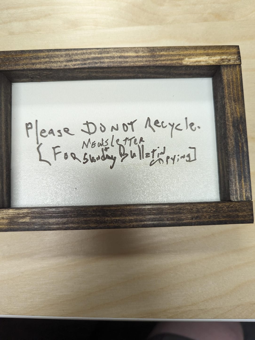 Customer photo review of Custom Handwriting Sign - Memorial Keepsake