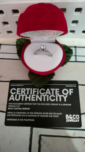 Customer photo review of .50ct Sforza Engagement Ring