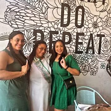 Customer photo review of Silver Soror Sash