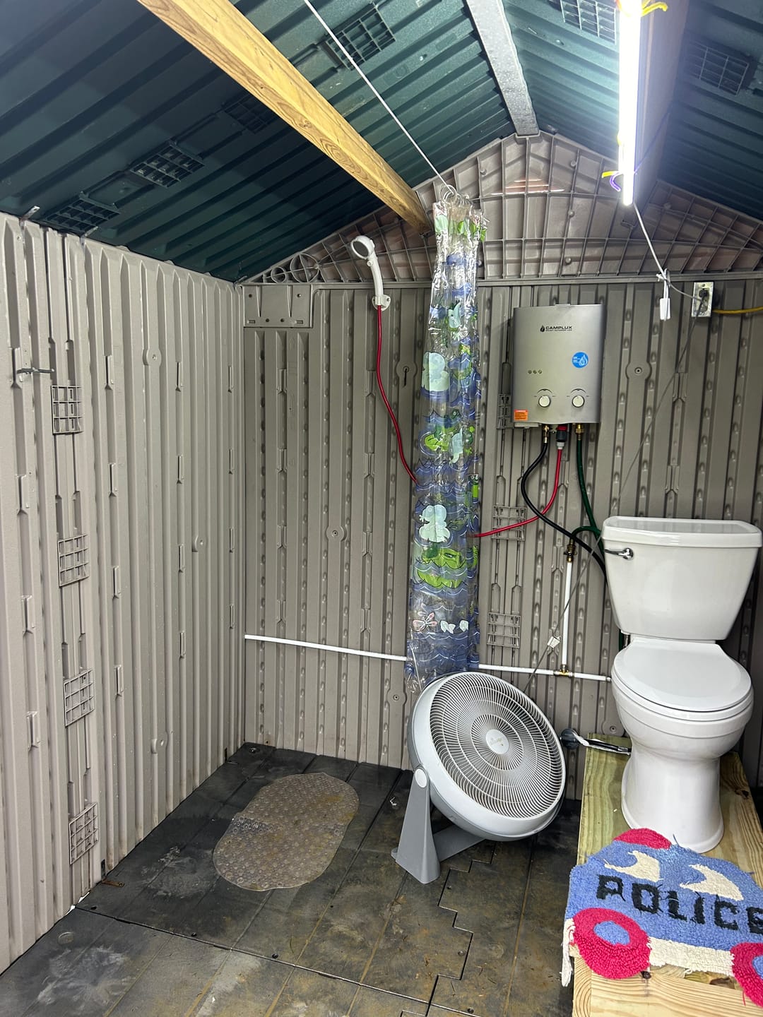 Customer photo review of Camplux Propane Off-Grid Portable Water Heater for RV, Trailer & Camper - Silver