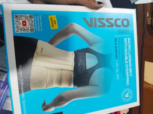 Customer photo review of Sacro Lumbar Belt 10" Back Double Strap | Supports the Lower back | Corrects Posture & Relieves Back Pain (Beige)