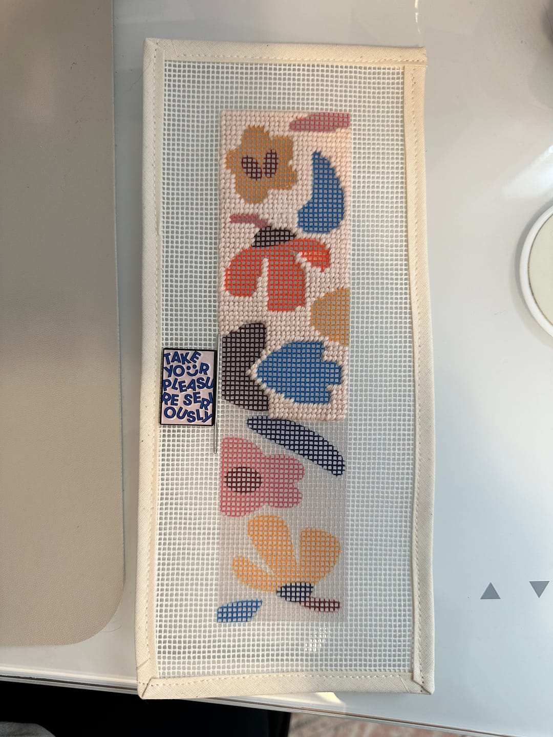 Customer photo review of Chilling Spell Bookmark Needlepoint Kit