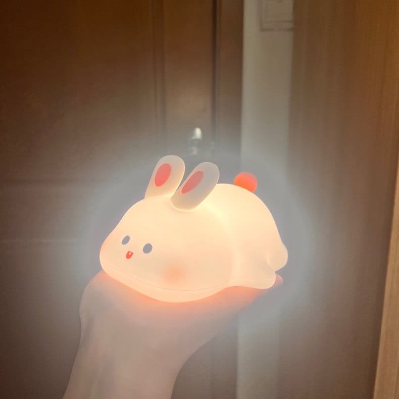 Customer photo review of Cute Rabbit LED Squishy Tap Tap Night Light Lamp