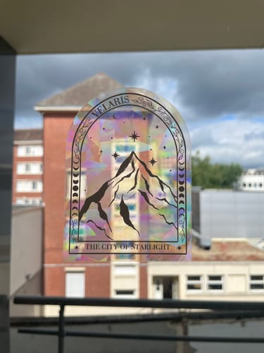 Customer photo review of Velaris Suncatcher Decal