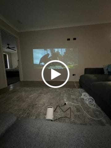 Customer video review of MovieHub™ Ultra HD Projector + FREE Projector Screen
