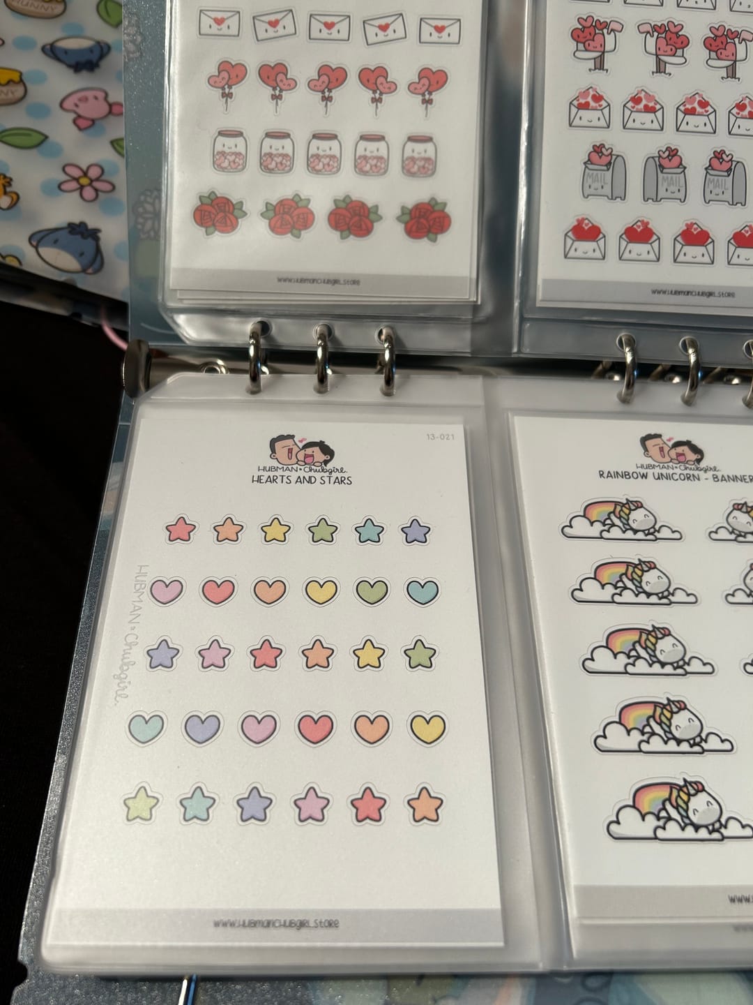 Customer photo review of Hearts and Stars Planner Stickers