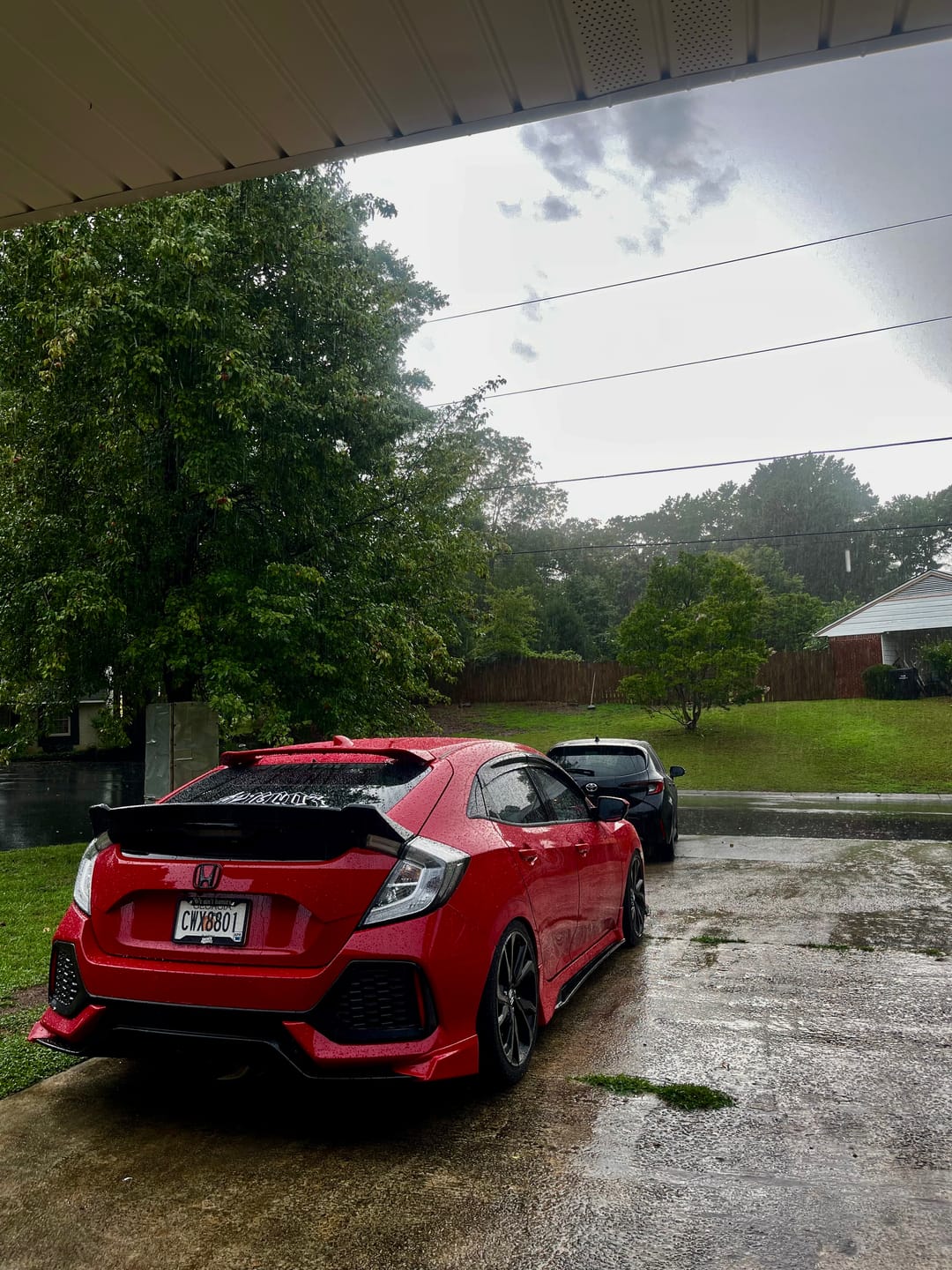 Customer photo review of Rear Spoiler Wing - Glossy Black for 2017-2020 Honda Civic Hatchback